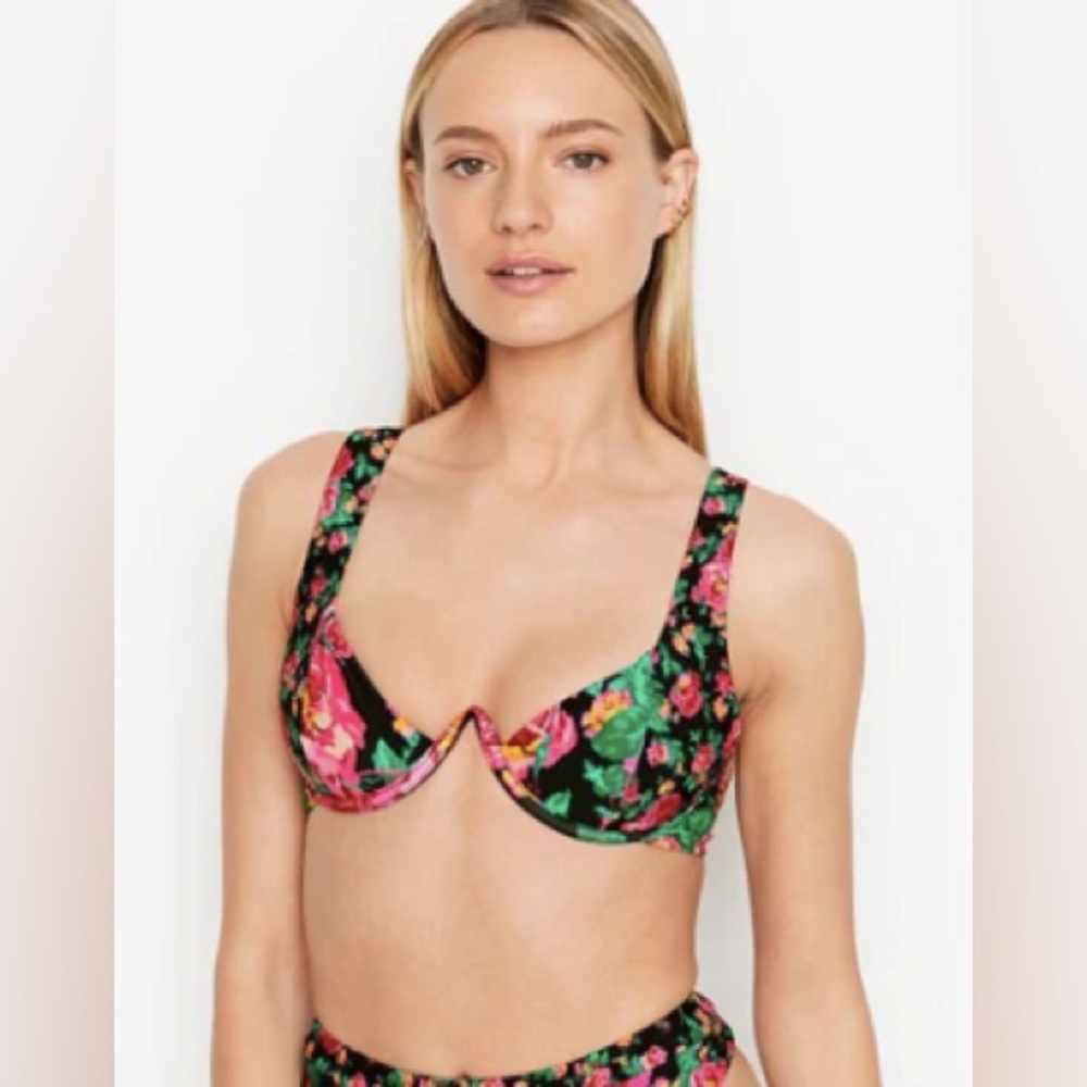 For Love & Lemons Rosewater Underwire Bikini Top – XXS – NWT